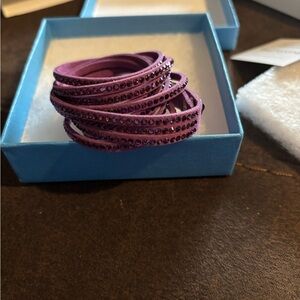 Touchstone Crystal Amethyst Wrap-Star Bracelet NIB